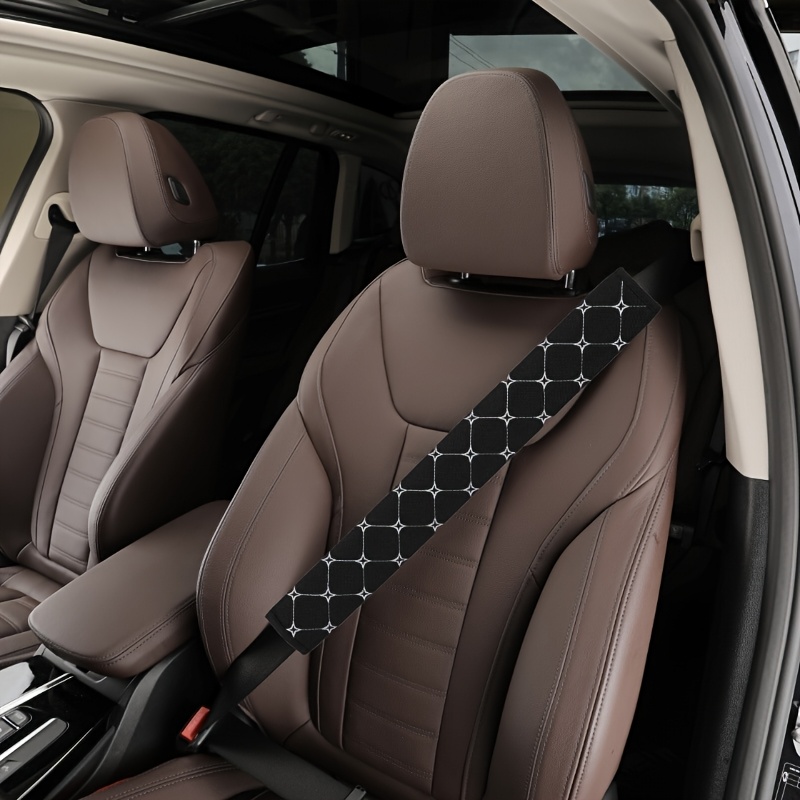 Automotive Additions New Breathable Summer Soft Velvet Seat Belt Cover Premium Trendy Brand Cute Extended Wear-resistant And Dirt-resistant Shoulder Pad Small Truck Car Safety Belt Anti-scratch