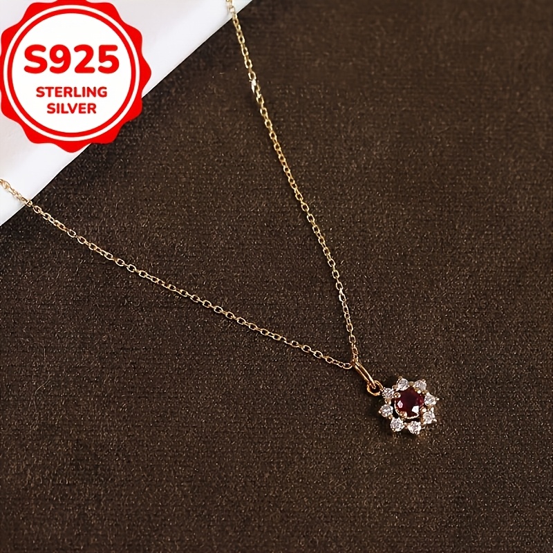 925 Silver Pendant Collarbone Chain With Synthetic Synthetic Zirconia, Delicate And Versatile Design Accessory For Women