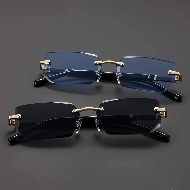 

Chic Rimless Fashion Glasses For - Golf, Outdoor Sports & Travel | Alloy Frame With Pc Lenses