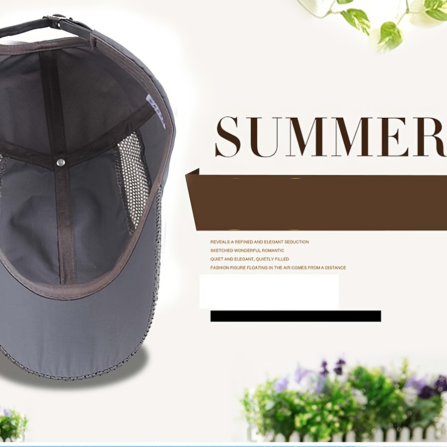 1pc Unisex Quick-Dry Baseball Cap, Versatile Sports Hat for All Seasons!