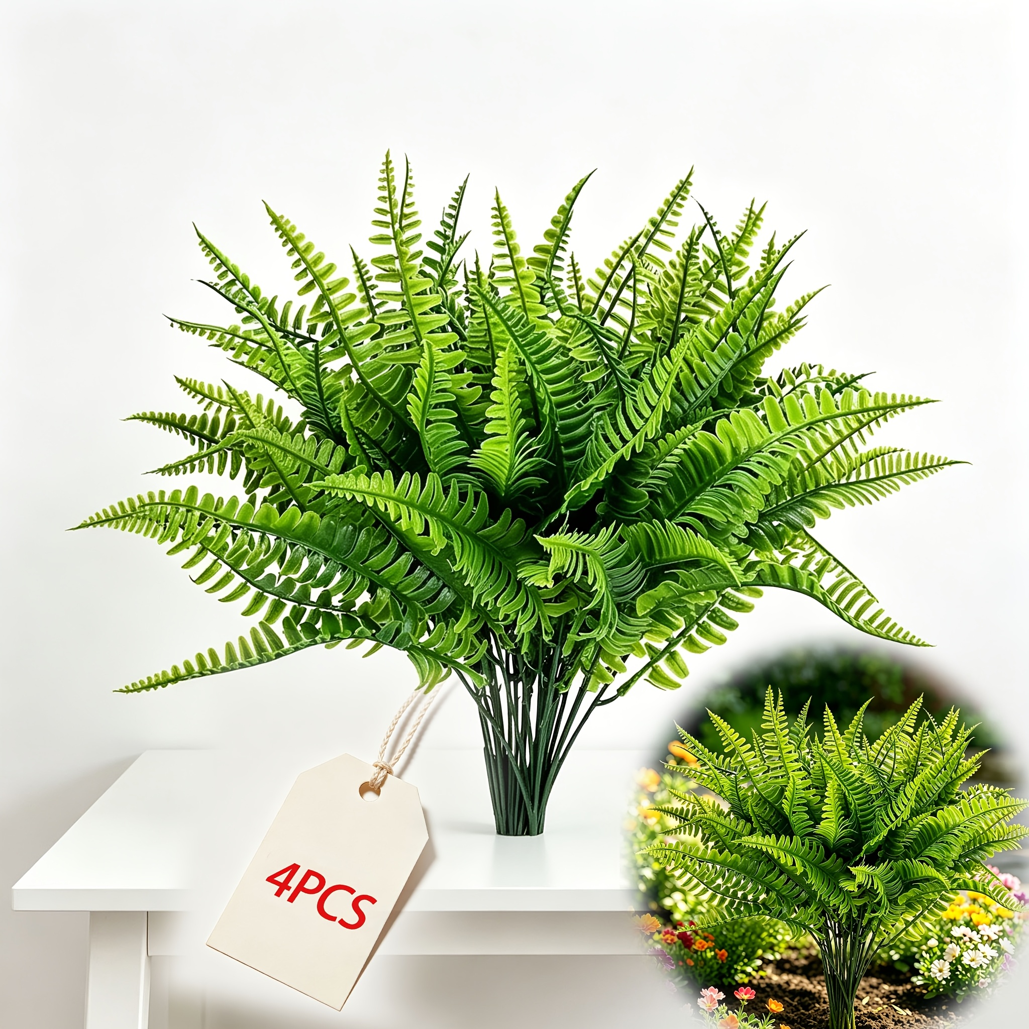 4pcs Artificial Persian Grass Potted Plants Home Outdoor Courtyard Plant Wall Multifunctional Additions Scenery Decoration Ornaments