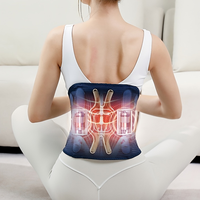 dual motor back massager with adjustable temperature usb rechargeable detachable led display full body convertible 36  voltage lithium polymer battery
