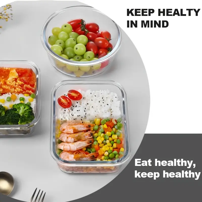 24pcs glass food storage containers with 12 boxes 12 lids lids meal prep pantry kitchen storage containers for lunch leak proof airtight glass lunch bento boxes for microwave oven freezer and dishwasher Product details 2