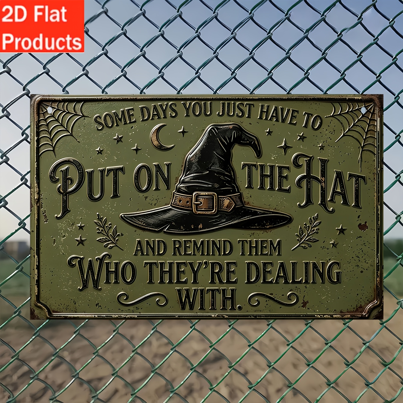 TEMU Wooden Sign, Featuring A "wear A Hat" Quote, With A Vintage Hat Design, Suitable For Wall Decoration, Gothic Halloween Style Wall Art, Ideal For