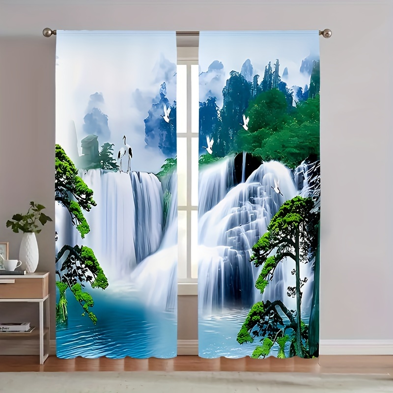 

And Doorway Curtain Set - Polyester Drapes Lining For , , Includes Rod For Hanging - Reducing Curtain , For , , (2 Panels/set)