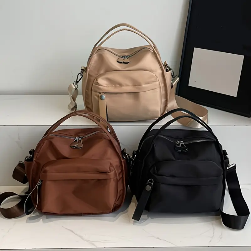 perfect lily womens elegant single shoulder bag large capacity multi compartment zipper closure detachable strap crossbody with polyester lining solid color for daily use work travel ideal gift for crossbody purse versatile travel bag sophisticated accessory smooth texture details 0