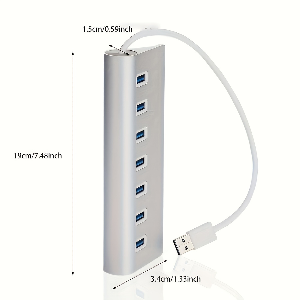 The USB Hub Is Suitable For Office 7 Ports, USB 3.0 Hub, 5gbps Distributor Expansion, 7 Ports, USB 3.0 Hub