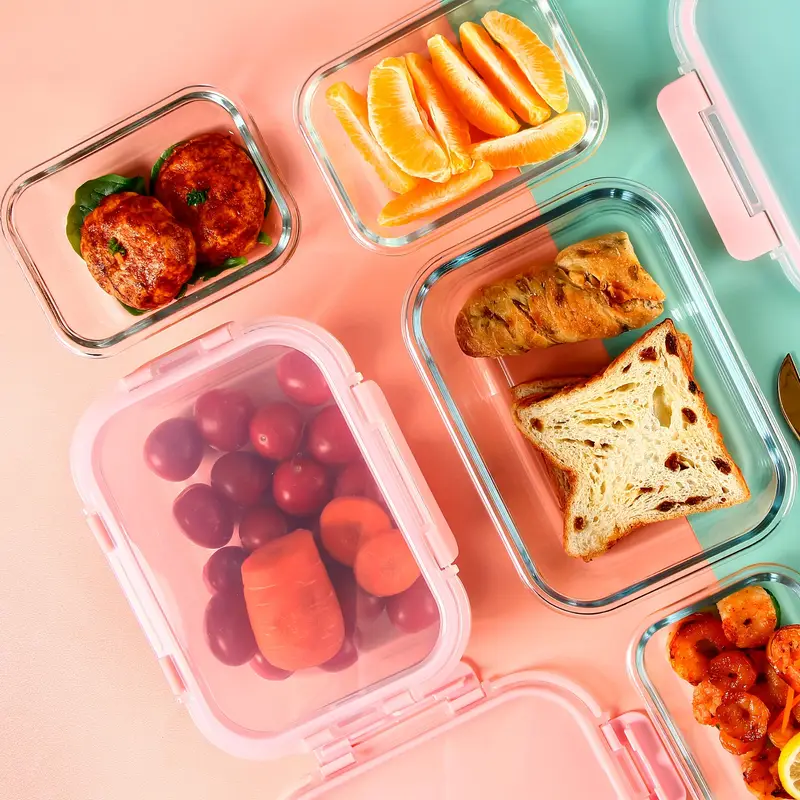 24pcs set glass meal prep containers with removable silicone seals and bpa-free lids, , dishwasher/freezer safe, ideal for and food storage Product details 6