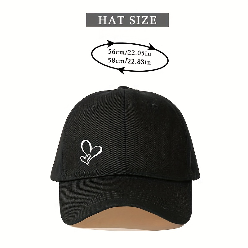 a printed double layer heart baseball cap unisex trucker hat  display picture 3