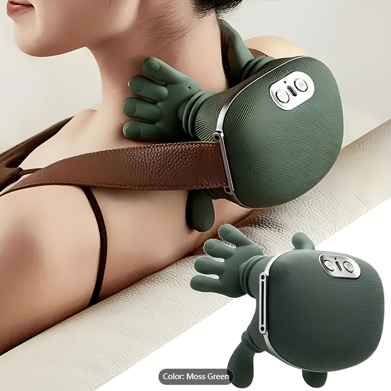 USB Rechargeable Deep Tissue Massager, 8-Claw - Portable Finger Pressure for Neck, Back, Shoulders, And Legs - Perfect Gift for Men And Women, Waist, Relaxation Trapezius Massager Wireless Portable Hot Compress Neck And Shoulder Massager