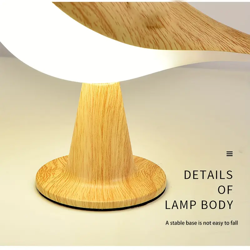 1pc art bird led table lamp 3 level adjustable touch controlled night light rechargeable lithium battery plastic freestanding desk lamp with usb cable animal theme for room types maple leaf color Product details 7
