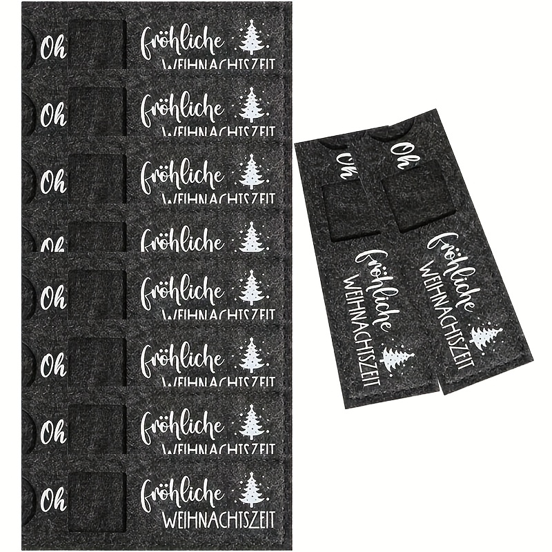 TEMU Christmas Party Gift Box Packaging - 10pcs German "oh, Christmas Season" Christmas Chocolate Gift Bags - Christmas Decorations, Christmas Gifts,