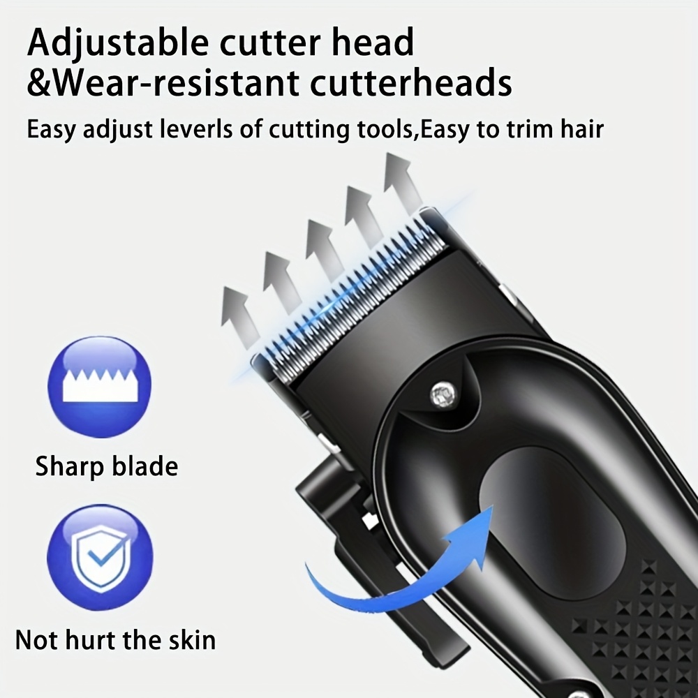 Men'S 2-in-1 Electric Shaver and Hair Clipper with USB Charging, Beard Trimmer, 8 Limit Combs, T-Blade Design, ABS Body, Ideal for Daily Grooming and Gifts
