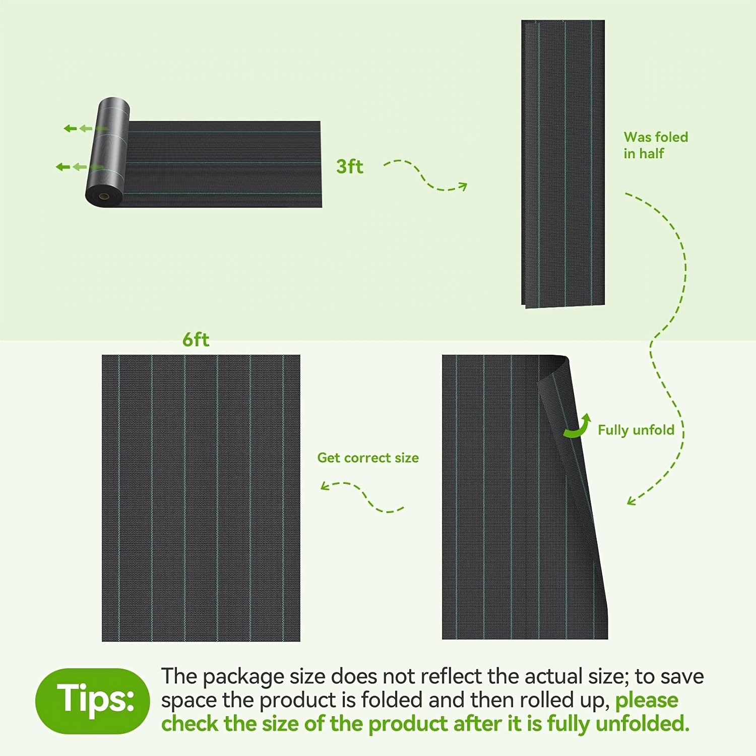 6-Pack Woven Driveway and Landscape Fabric, Heavy Duty Weed Barrier, 2.4 oz and 4.2 oz, Black, Various Lengths