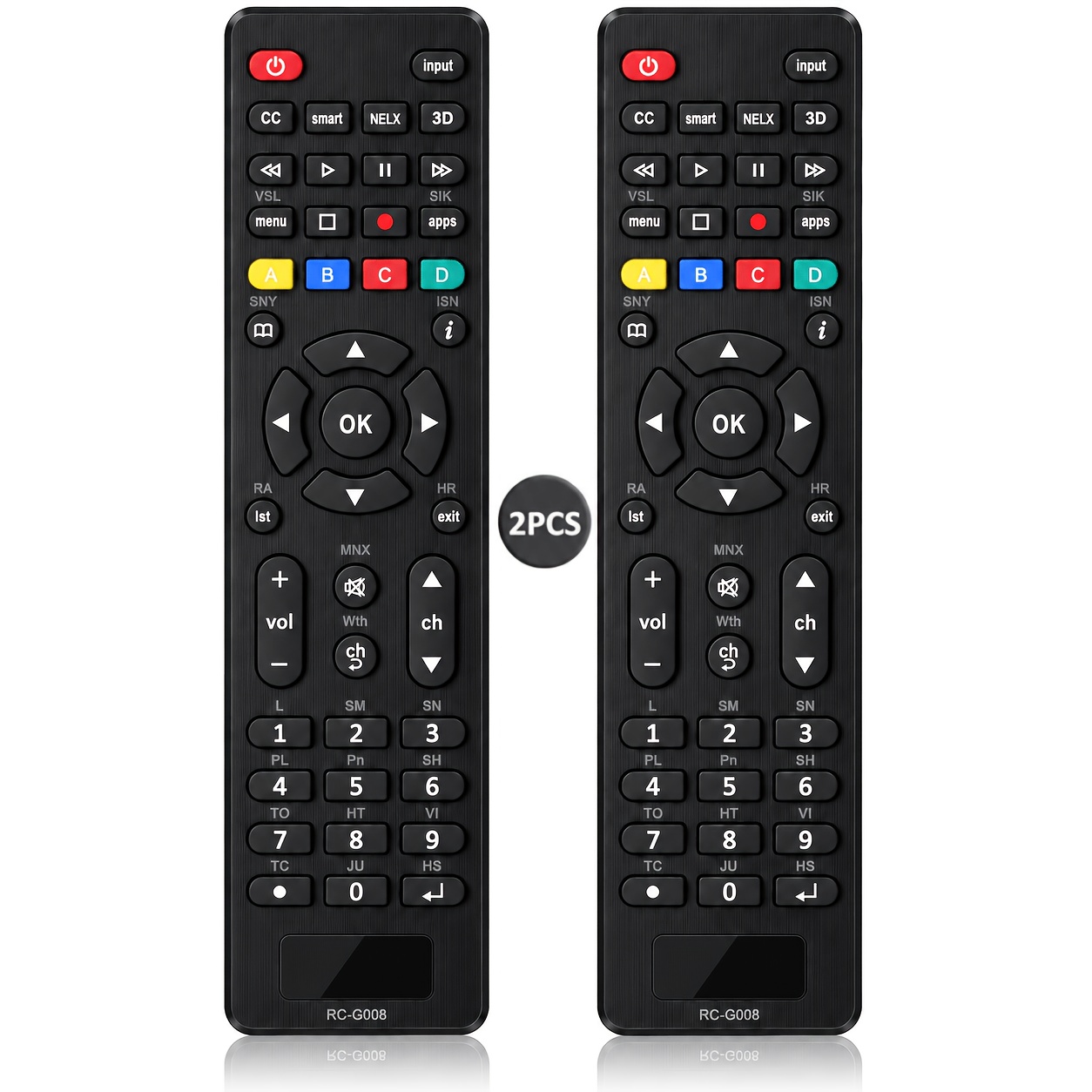 TEMU 1pc/2pcs Universal Tv Remote Control Replacement For /for Lg/for /for Tcl/for Hisense/for Haier/for /for Rca/for Jvc/for /for /for Hitachi/for