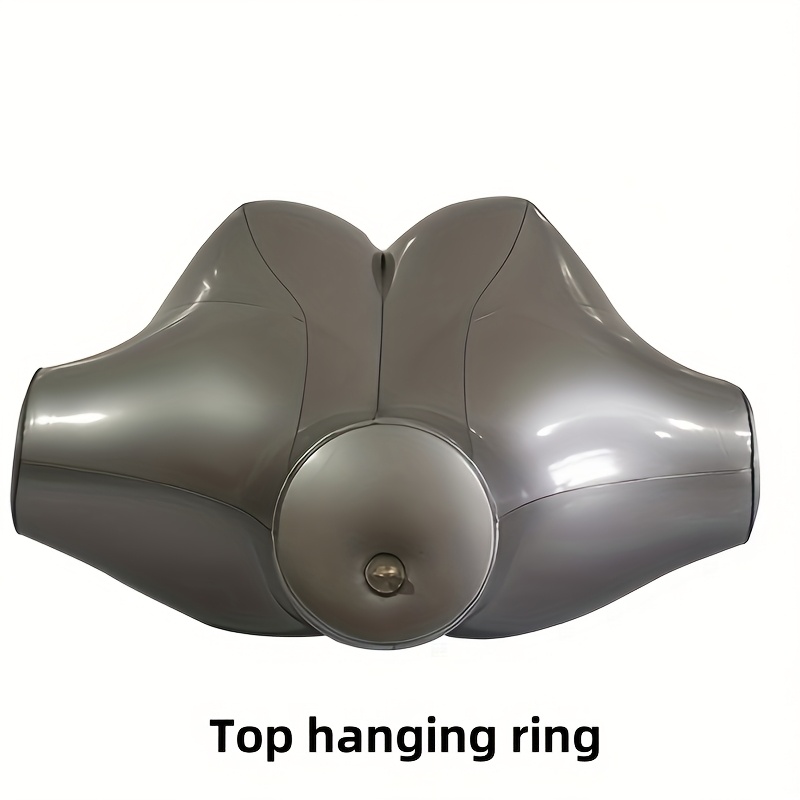 a female half body inflatable mannequin with a manual air pump