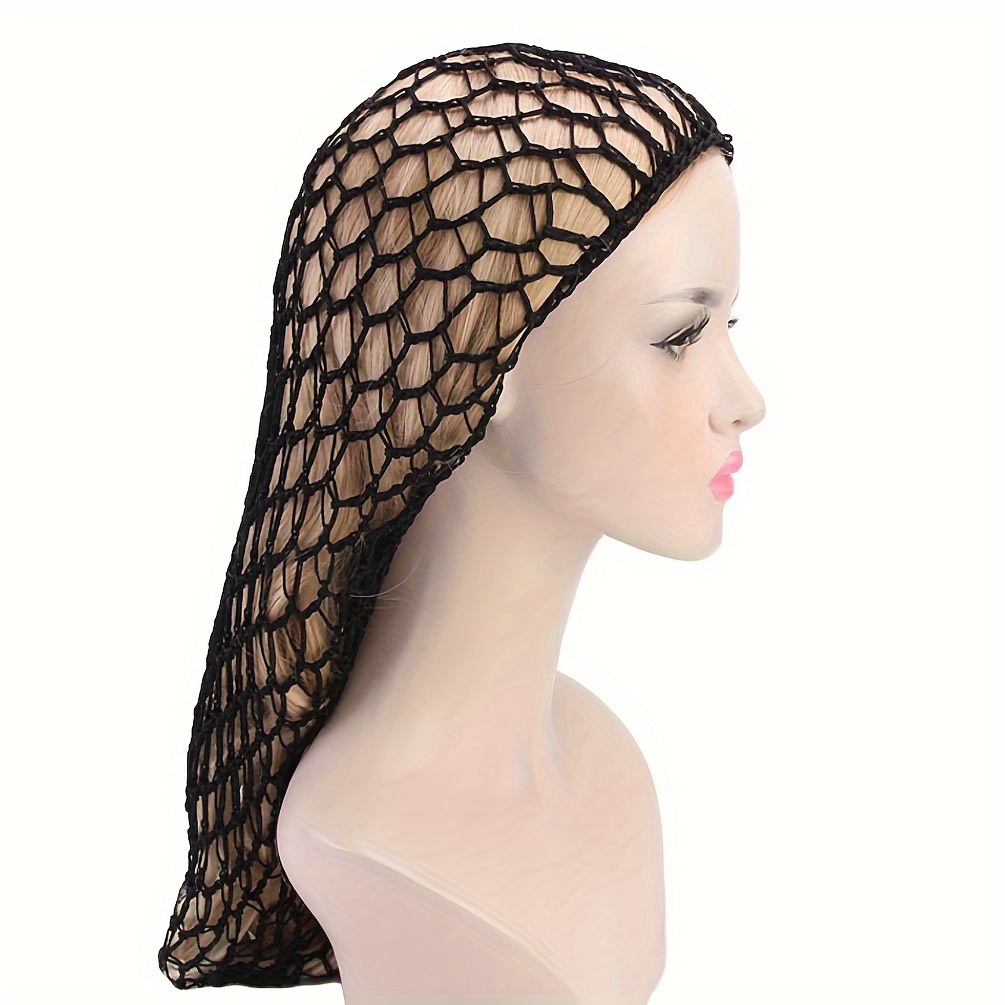 TEMU 1pc Gorro Largo de Red para Dormir, Red de Crochet, , Cubierta para el Cabello, Gorro para Mujeres