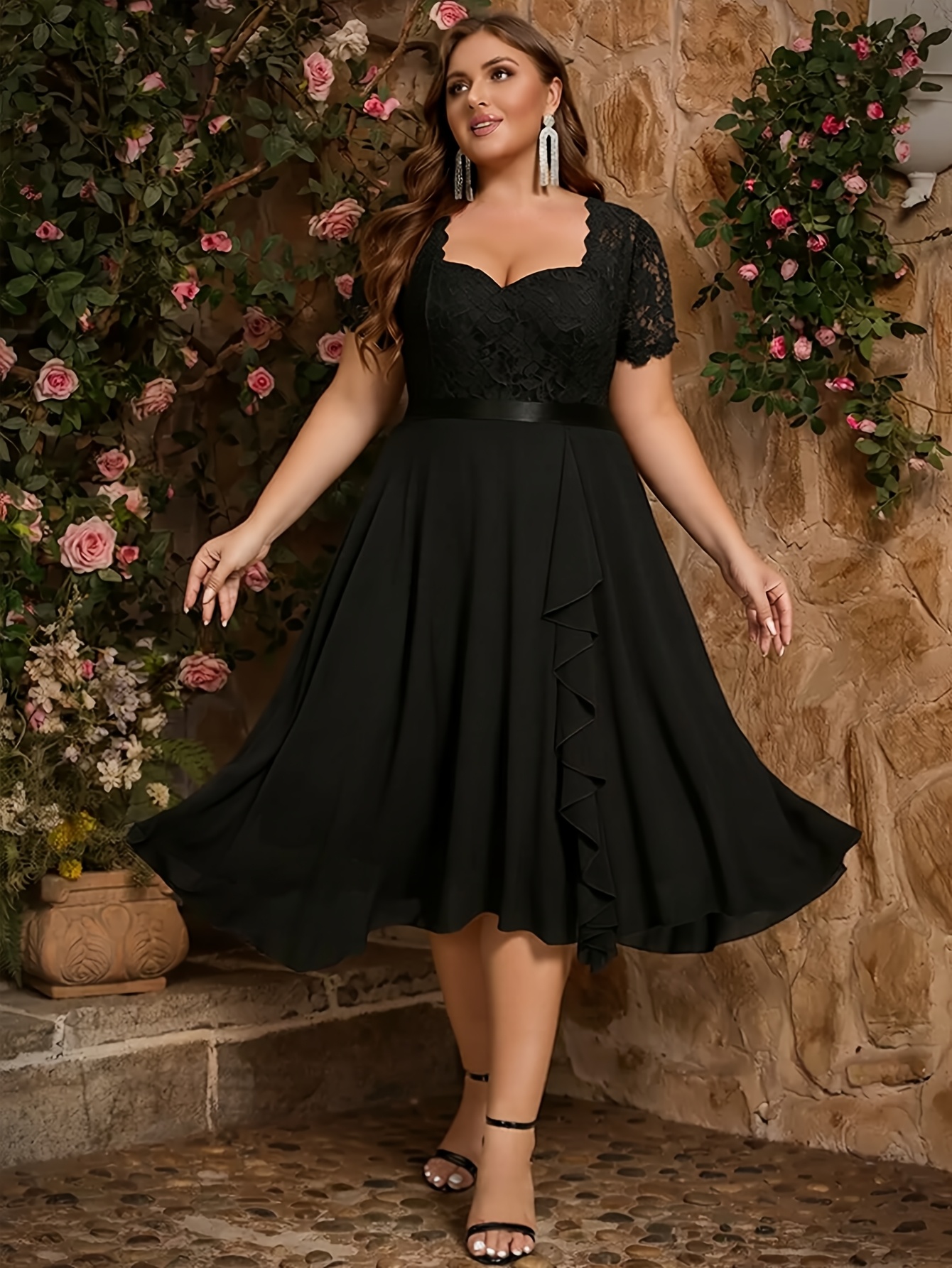 plus size plus size plus size womens bridesmaid dress lace - Temu Mauritius