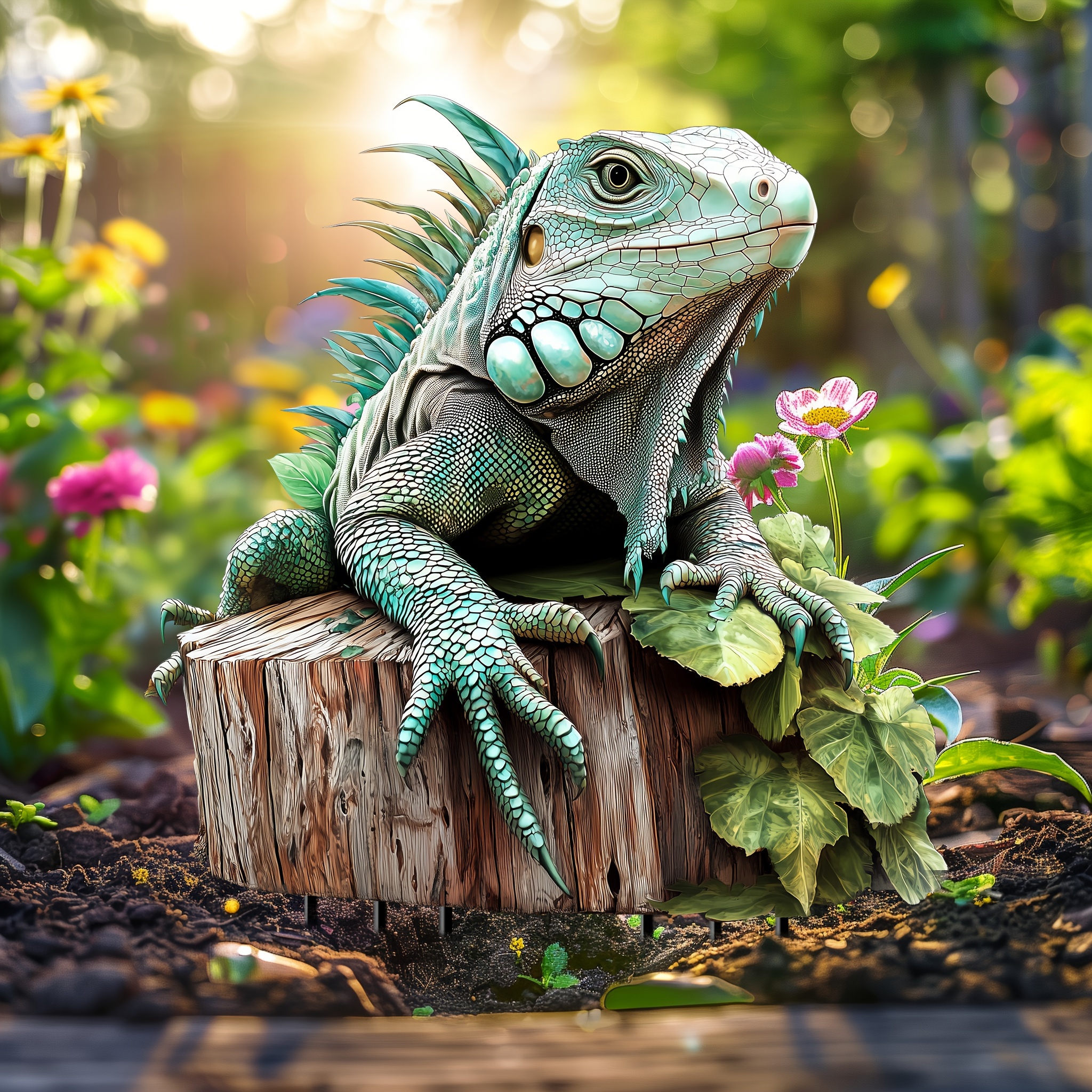 

Bearded Lizard Acrylic Garden Stake - 11.8"x7.9" Sun For Yard & Lawn, Decor, Home & Garden Accent, Unique Birthday Gift Idea