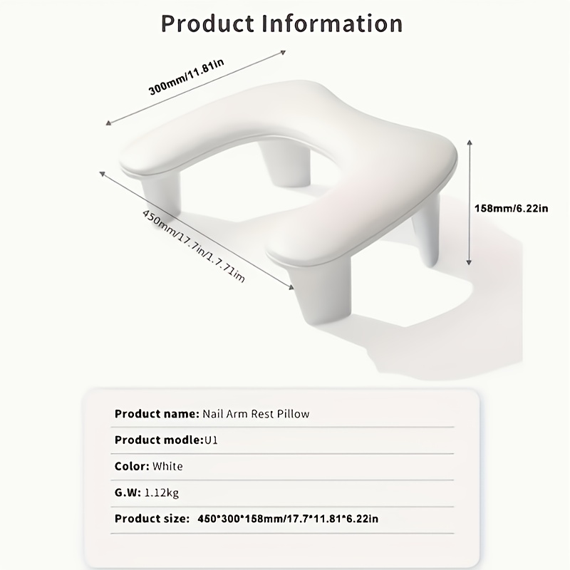 TEMU Professional U-shaped Handrest For Nail Technicians, Nail , Nail Tech Equipment, Nail Tech Accessories, Nail Tech Supplies, Nail Tech Essentials