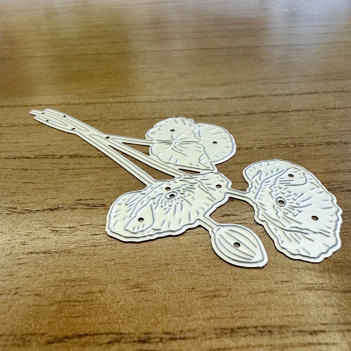 Image of Beautiful Metal Cutting Dies Of Poppy Flowers For Scrapbooking, Greeting Cards, And Home Decor For Holidays And