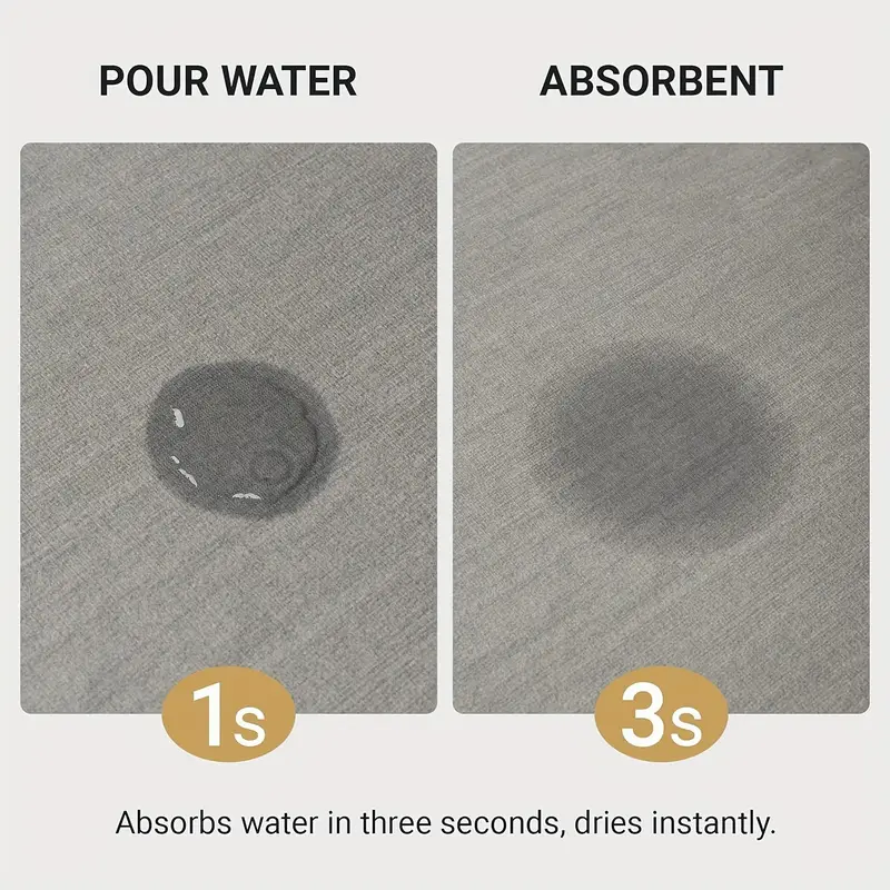 1pc quick dry bathroom mat non slip absorbent diatomaceous earth floor mat with in black gray and white ideal for shower entryway kitchen or washable polyester blend bathroom rug Product details 2