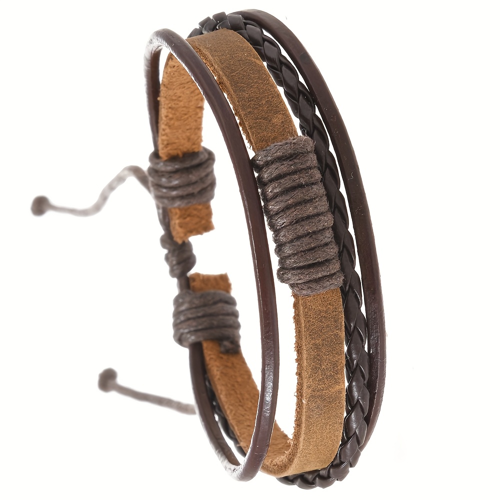 Minimalist Handwoven Bohemian PU Leather Bracelet