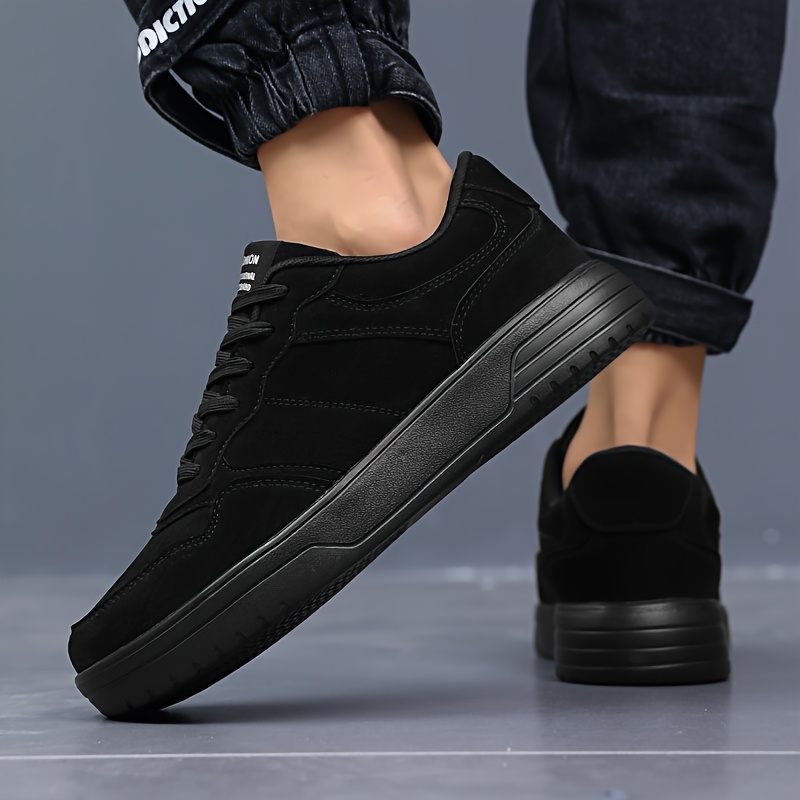 Men's Lightweight Durable Casual Sneakers - Low-Top Lace-Up Outdoor Shoes with PU Upper & MD Sole, All-Season Versatile Design for Hiking, Running, Daily Wear - Breathable Fabric Lining & Round Toe Comfort, Hiking Streetwear, Sporty Look, Secure Fit Closure