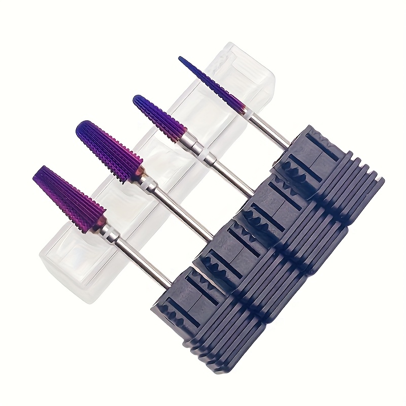 elegant purple nail drill bit set no heat nail polishing Temu