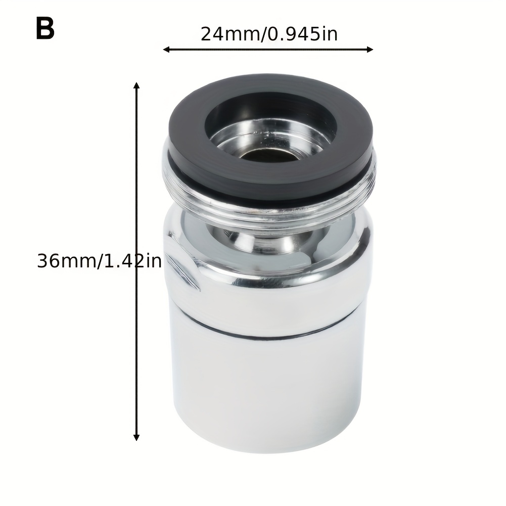TEMU 1pc -degree Rotating Brass Faucet Aerator Designed To , Suitable For Bathroom, Kitchen, And Bidet Faucet Filter Mesh Additions