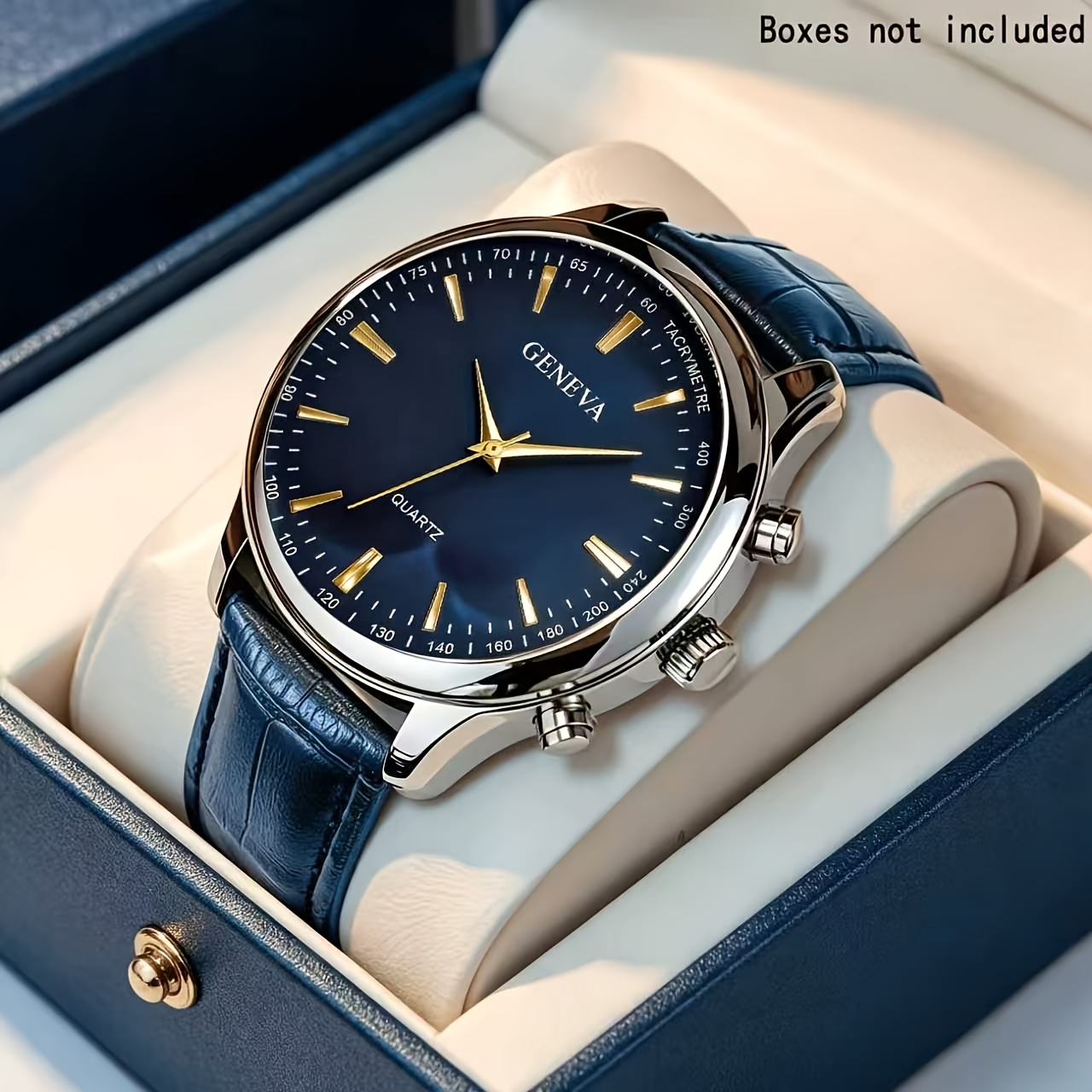 Image of 1pc Mscxdk Men's Luxury Quartz Watch With & Quartz Movement, Display Suitable For Daily Wear, Business, Weddings, Gifts - Elegant Round For Parties, Birthdays,, For And Formal Occasions