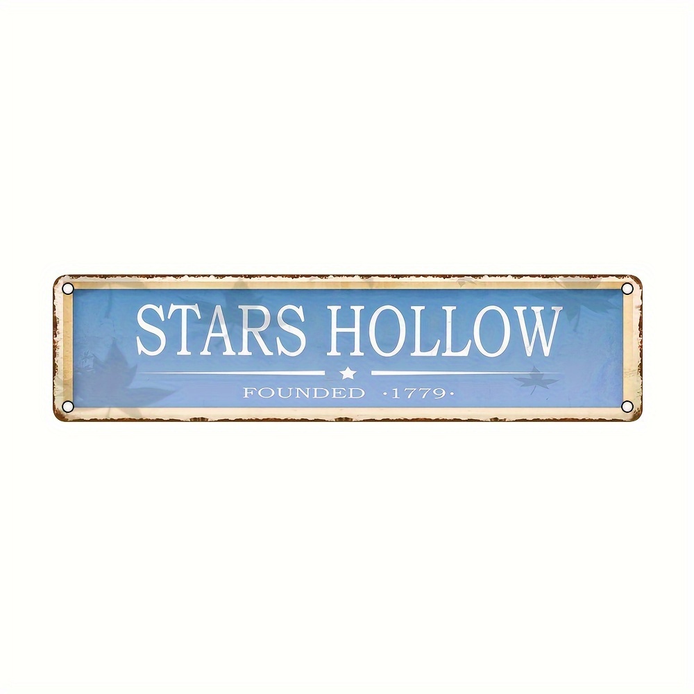 

Vintage Style Aluminum Stars Hollow Sign - Universal Holiday Decor, Indoor/outdoor Wall Art, No Electricity Needed, Featherless, Uv Printed, 40cm X 10cm