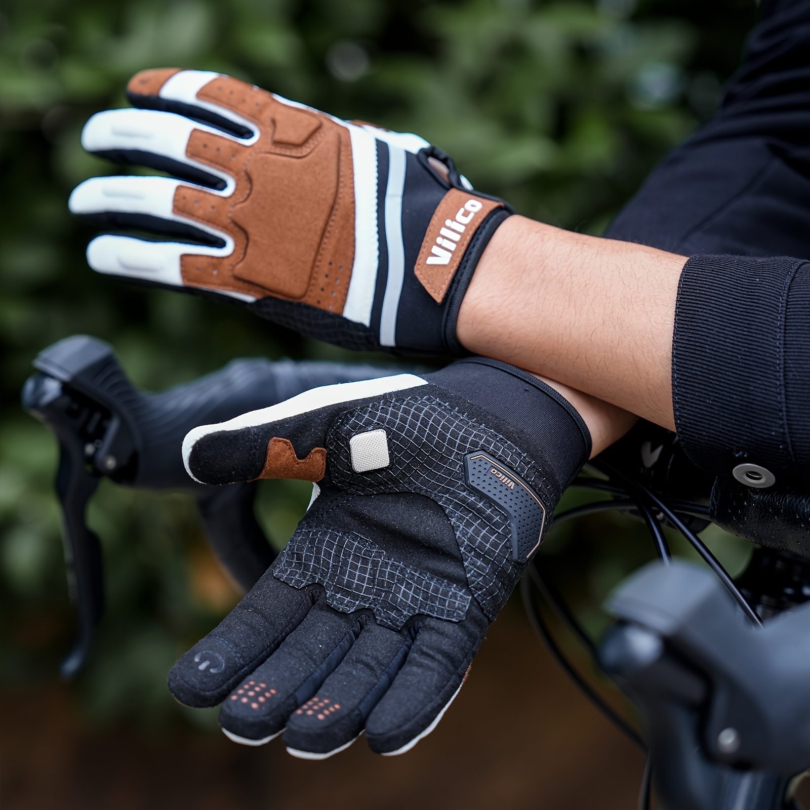 guantes deportivos antideslizantes ciclismo montaña pantalla