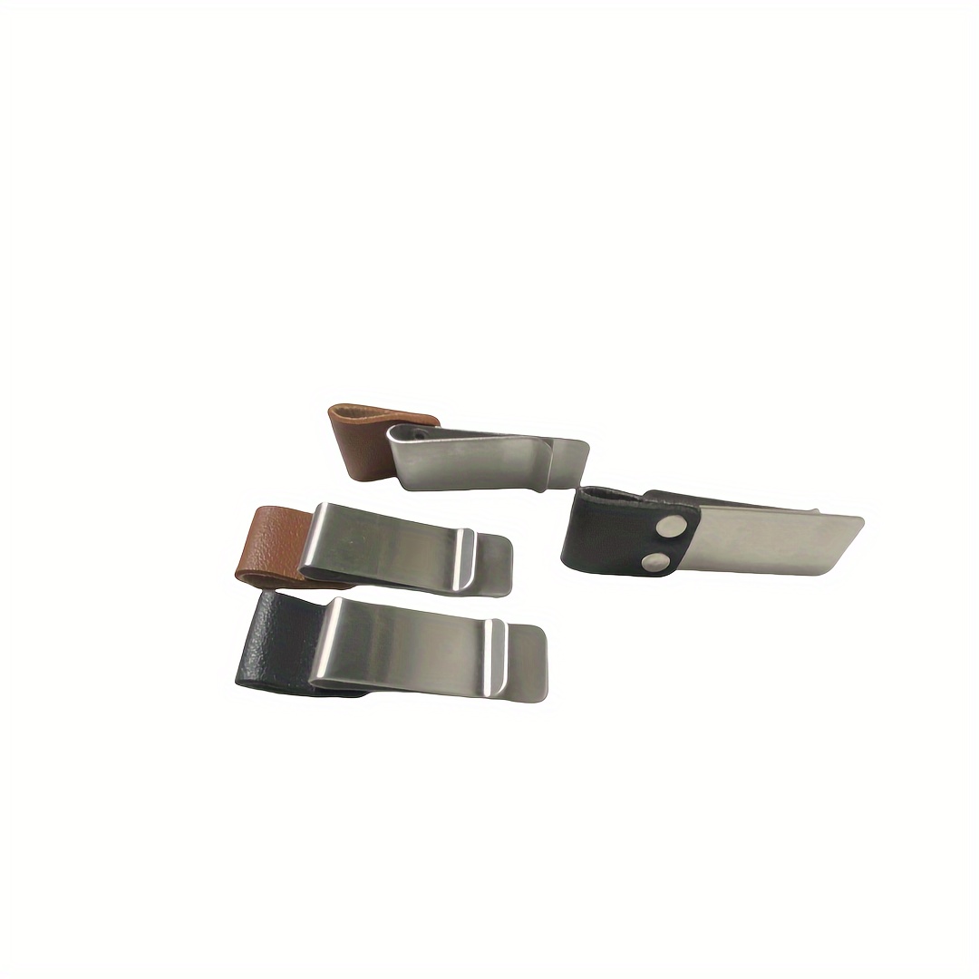 TEMU 4 Pen Holders, Stainless Steel Pen Clips For Planners, Accessories For Traveler Notebooks, Receipt Holders, Pen Sleeves For Planners, Vintage