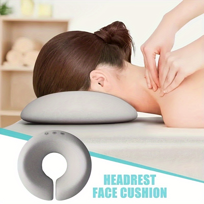 

Luxurious Memory Foam Massage Pillow For Face & Neck - Washable, Multi- Cushion With Zipper Closure - Grey