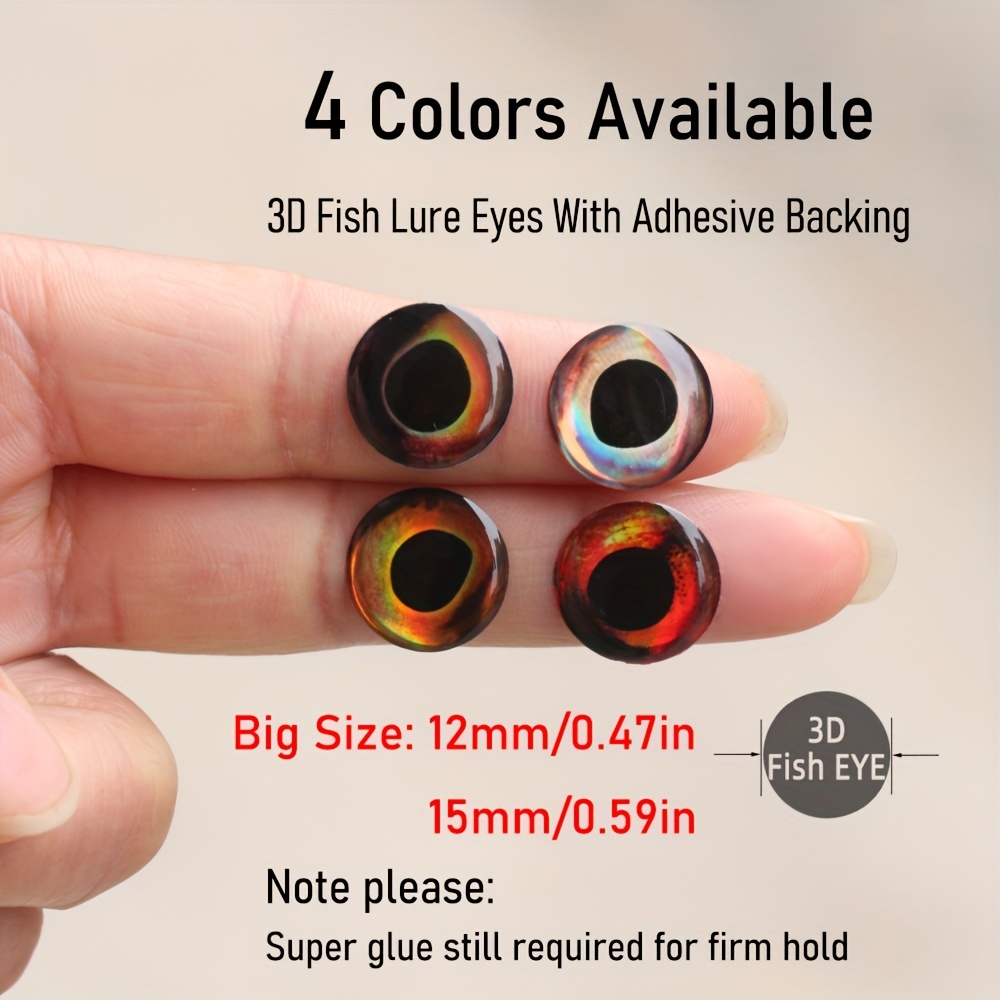 Big Size 3d Holographic Epoxy Fish Eyes Bionic Eyes Fly - Temu