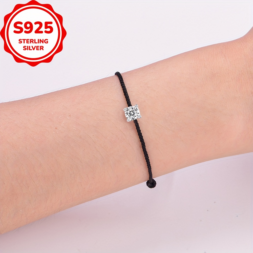 E-shop 925er Edelsterling Webarmband mit 925er Edelsterling-Zierkettchen, einfach, stilvoll und vielseitig, geeignet für den täglichen Gebrauch oder