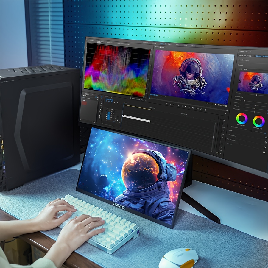 18.5インチ ポータブルモニター　ラップトップモニター トラベルゲームモニター Amazon.co.jp: 18.5インチモバイルモニター Miktver 178°視野角