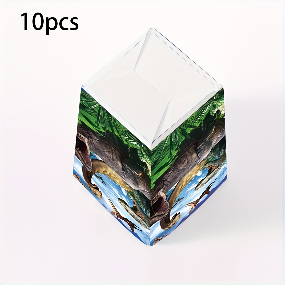 E-shop Geschenk für Sie/Ihn 10 Stück/20 Stück/50 Stück, Dinosaurier-Muster Popcorn Box, Snack Beutel Dschungel Süßigkeiten Snack Box, Wilde Dinosaurier