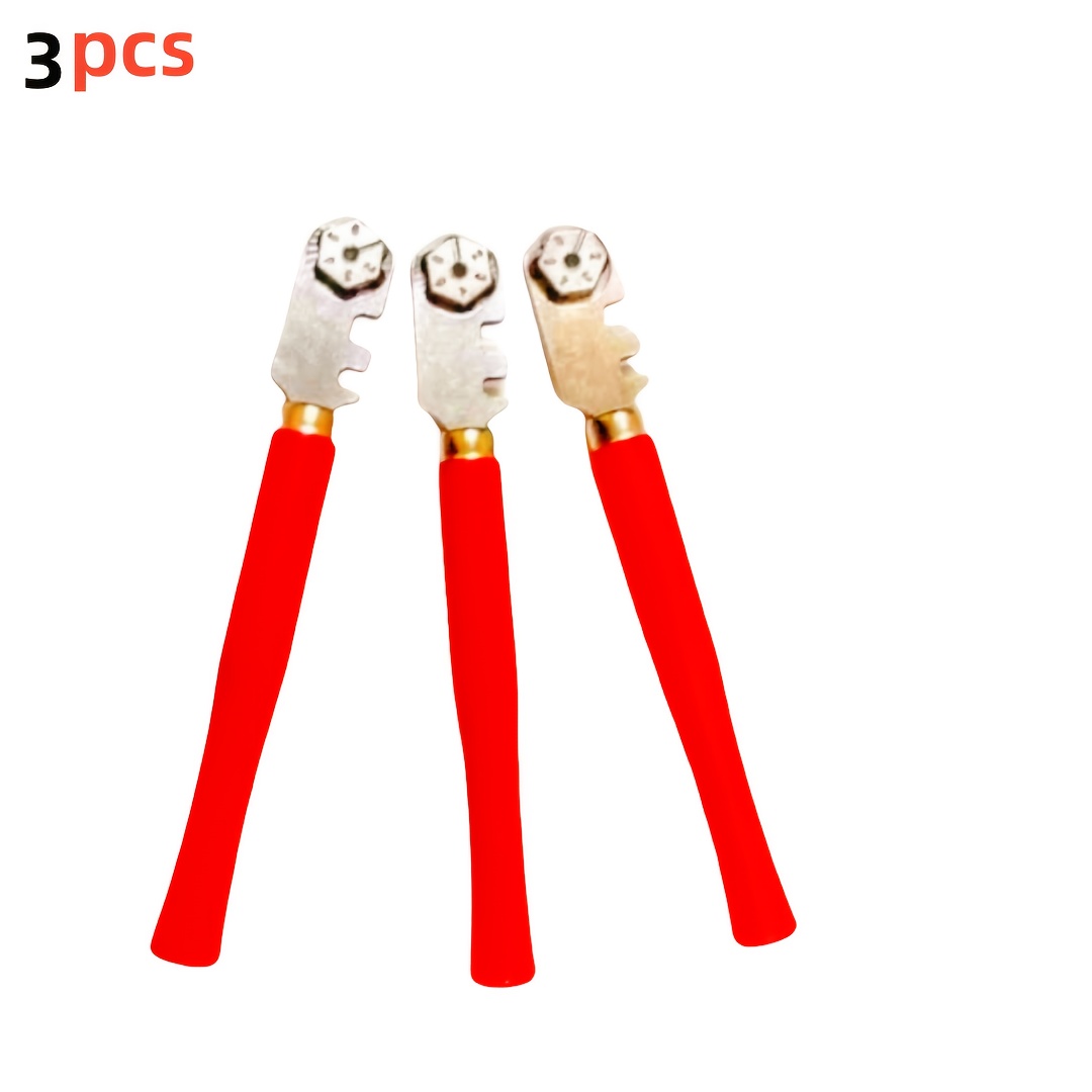 3pcs Glass Mirror Cutting, Installed With 6 Wheel Cutter Heads), Suitable For Glass Cutting Corners And