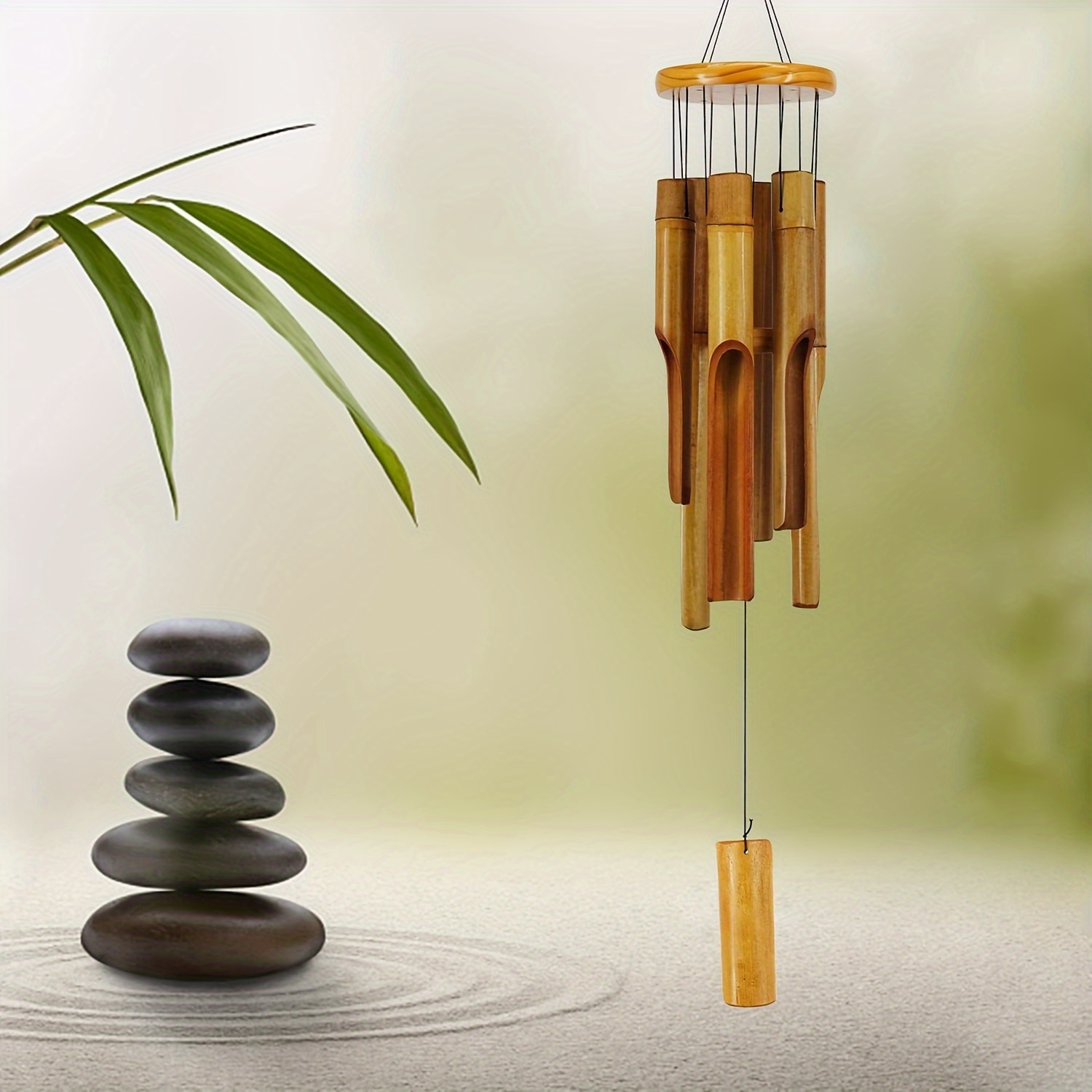 Outdoor Large 32-inch (81.28cm) Wind Chime, Sympathy Wind Chime, Bamboo Wind Chime, Outdoor , Gift For Parents/lover/friend, Courtyard Porch, Garden And Backyard Indoor Outdoor Decor - Wind Chime
