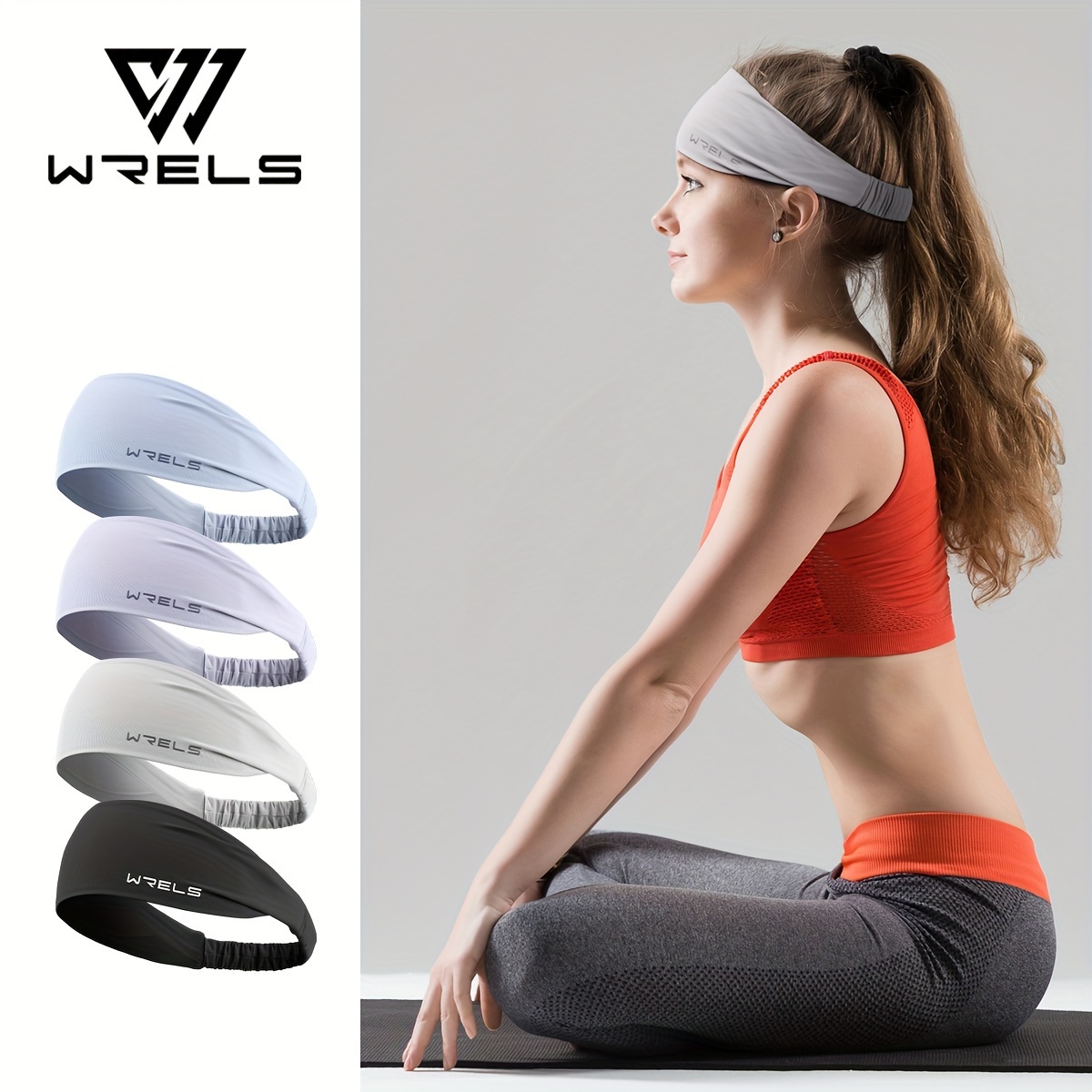 1pc, WRELS Solid Color Headband, Unisex Sports Headband, Comfortable and Sweat-Absorbent, Non-Slip and Non-Irritating to Hair, Suitable for Marathon Running, Yoga Fitness, Cycling, Hair Control During Exercise, Unisex Sports Headwear, Seamless Sporty