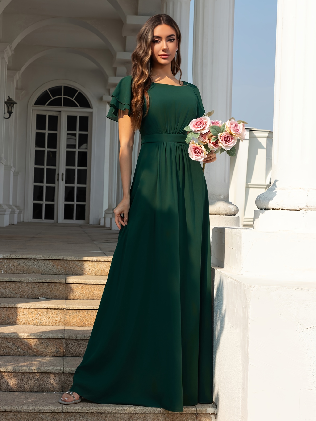 sachin and babi light blue dress a line scoop floor length chiffon formal bridesmaid dress