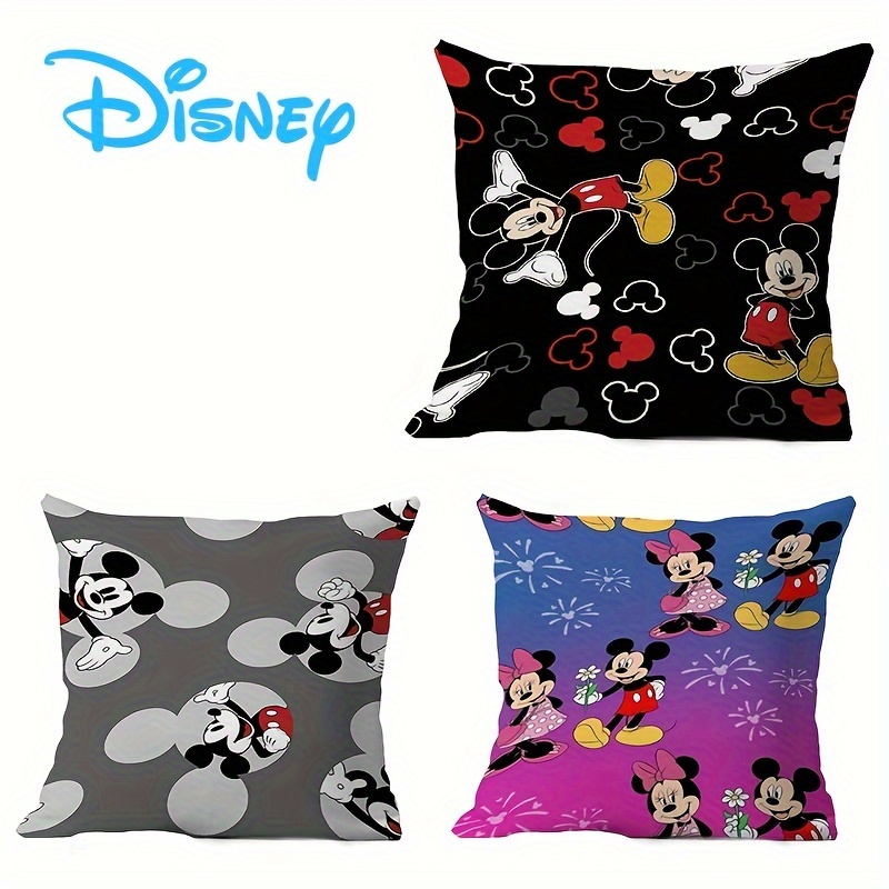 

Nights" Disney Mickey Mouse Plush Pillow Cover - Cute Cartoon Design For Bedroom, Dorm & Car Decor