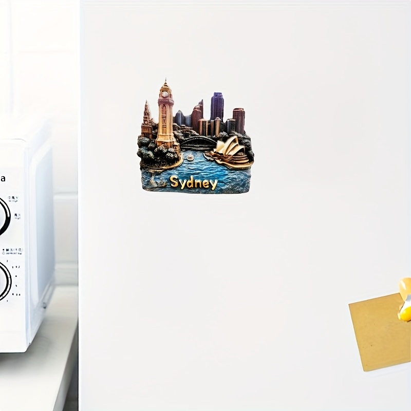 Calamita 3D In Resina Sydney Opera House E Harbour Bridge - Souvenir Di Viaggio Artigianale, Regalo Creativo