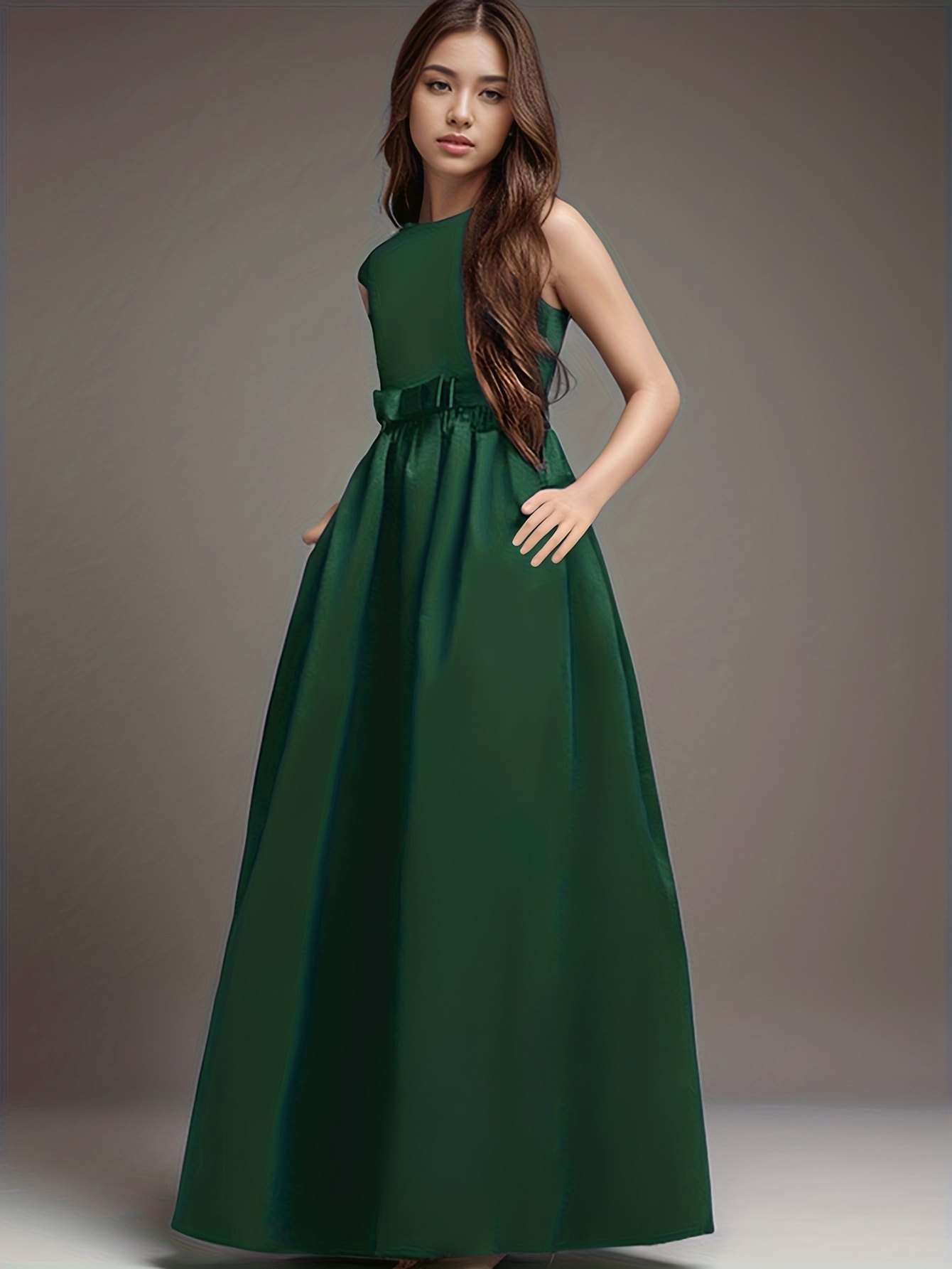 girls dress sleeveless long formal - Temu