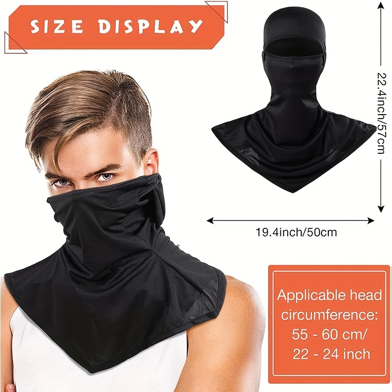 1 2 Pcs Balaclava Full Face Mask Summer For Sun Protection Breathable Long Neck  Covers For