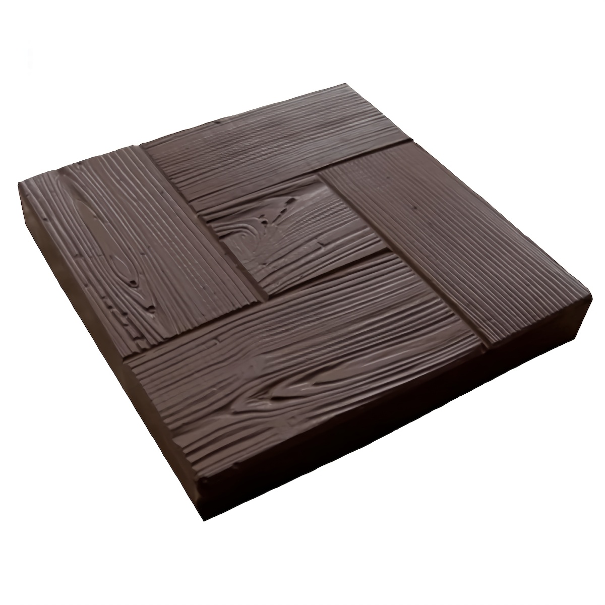 

1pc Wooden Pattern Plastic Clay Mold For Paving Bricks, Non-slip Decorative Brick Stamp, Garden Pathway Tile Mold, Diy Landscape Crafting Tool - 30cmx30cm/11.81x11.81 Inches