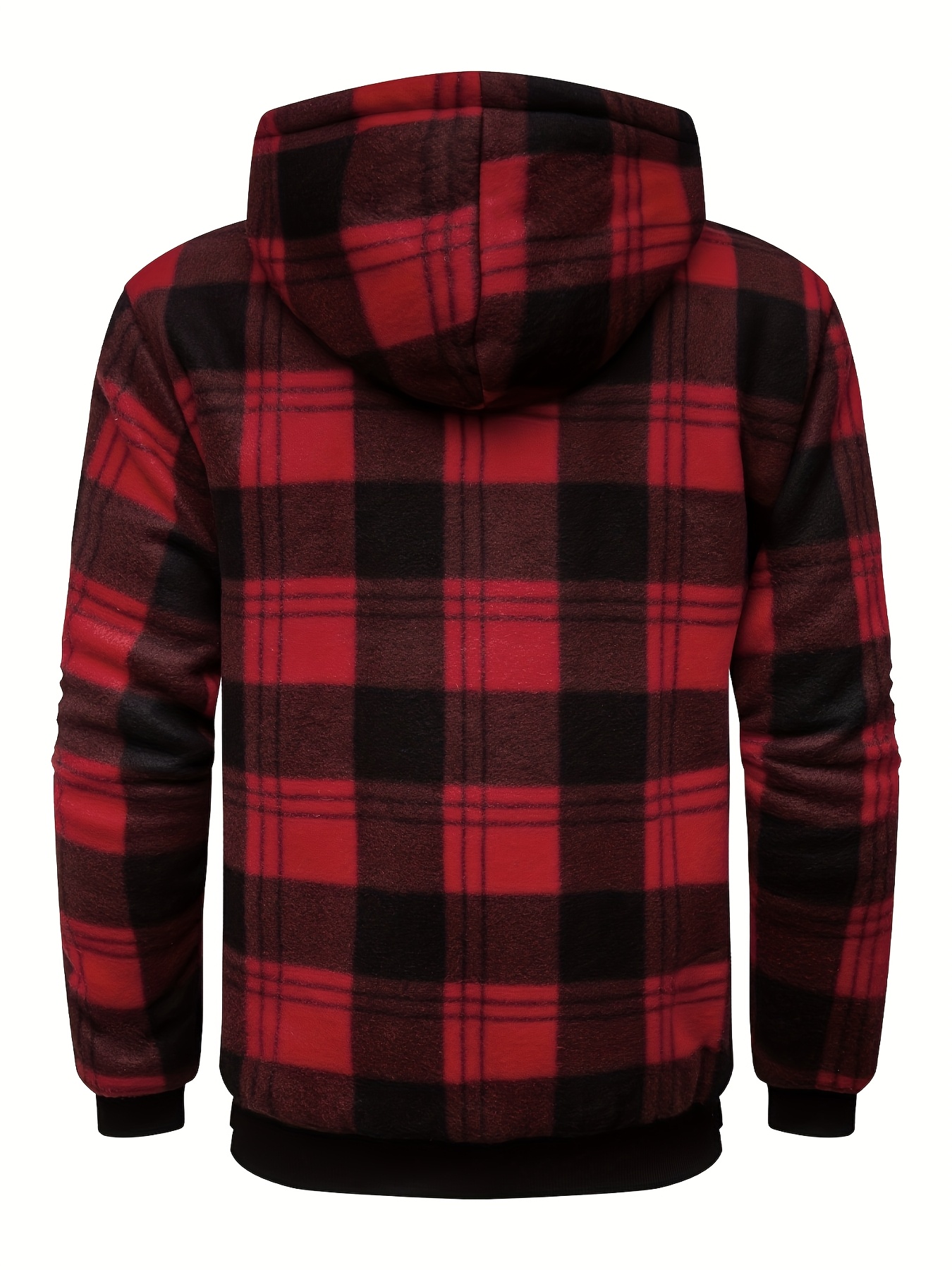 Men'S Heavyweight Fleece Hooded Jackets Thick Sherpa Lined Flannel Plaid Shirt with Full Zip 39 Men'S Heavyweight Fleece Hooded Jackets - Thick Sherpa Lined Flannel Plaid Shirt with Full Zip