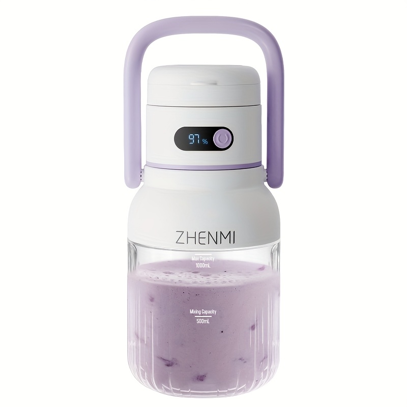 TEMU Gift For The : Zhenmi Cordless Blender, 33oz Portable Ice Blender For Smoothies And Shakes, Usb Rechargeable (perfect For Christmas,